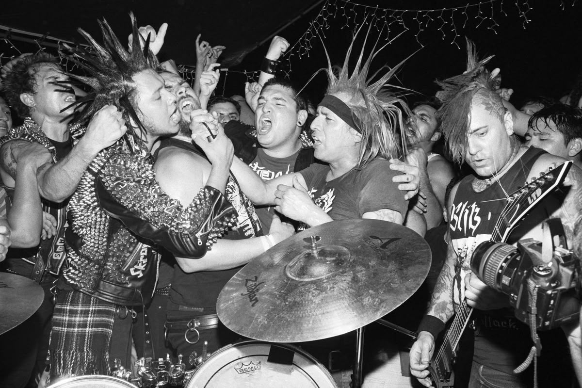 Punks at a hardcore show